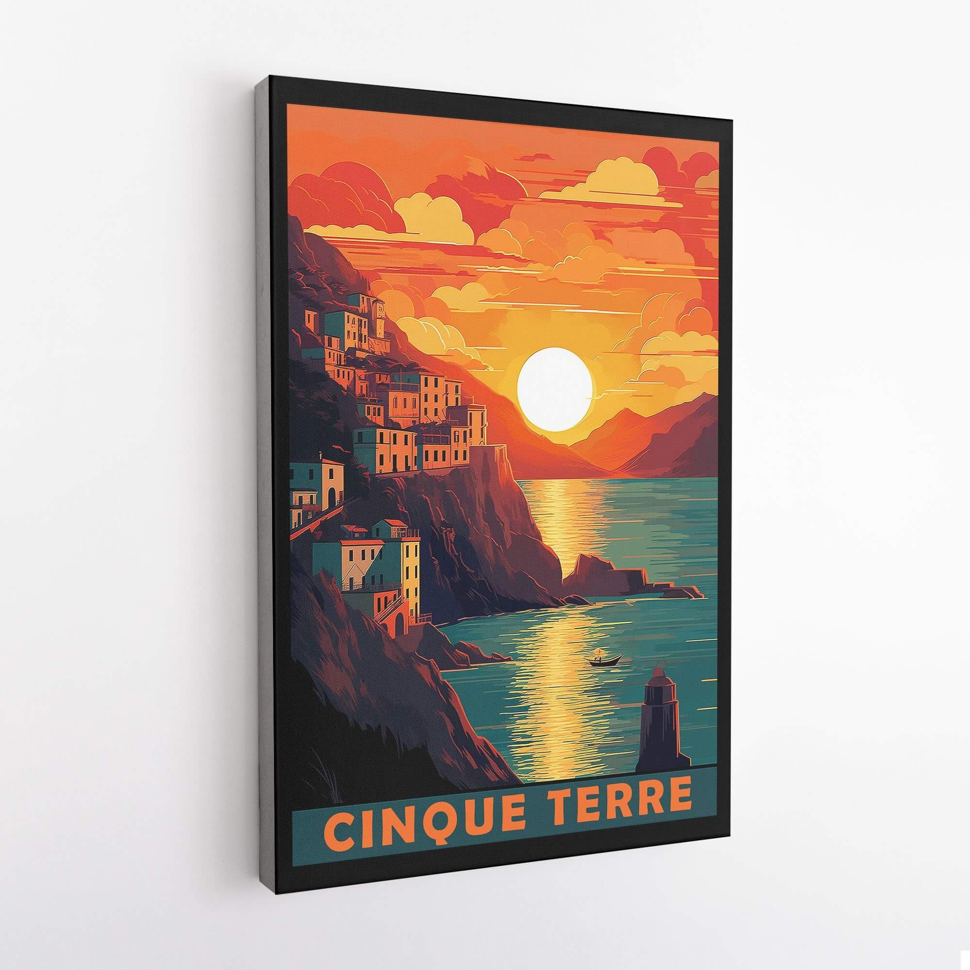 Cinque Terre Manarola Sunset Poster United World Memories