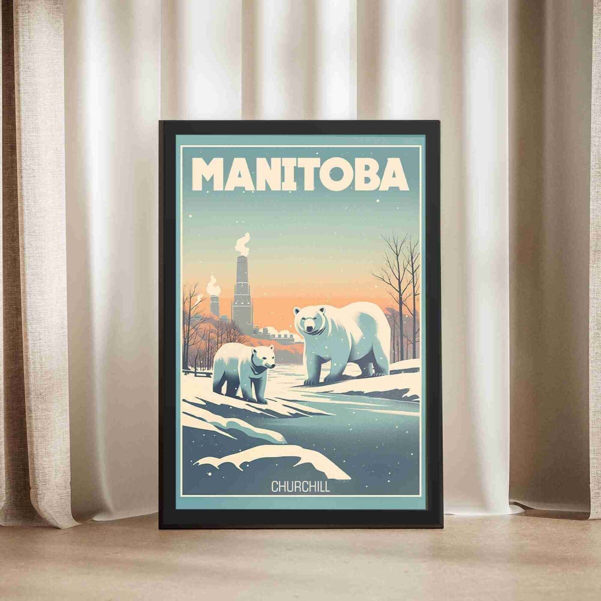 Manitoba Churchill Framed Poster