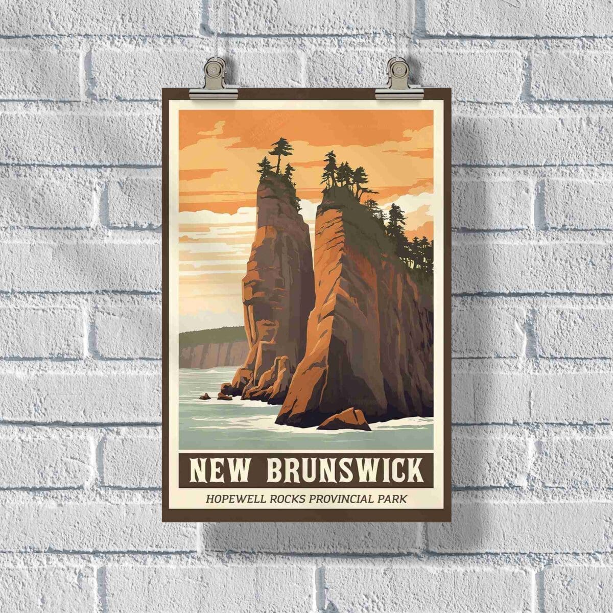 New Brunswick Hopewell Rocks Provincial Park Poster | United World Memories