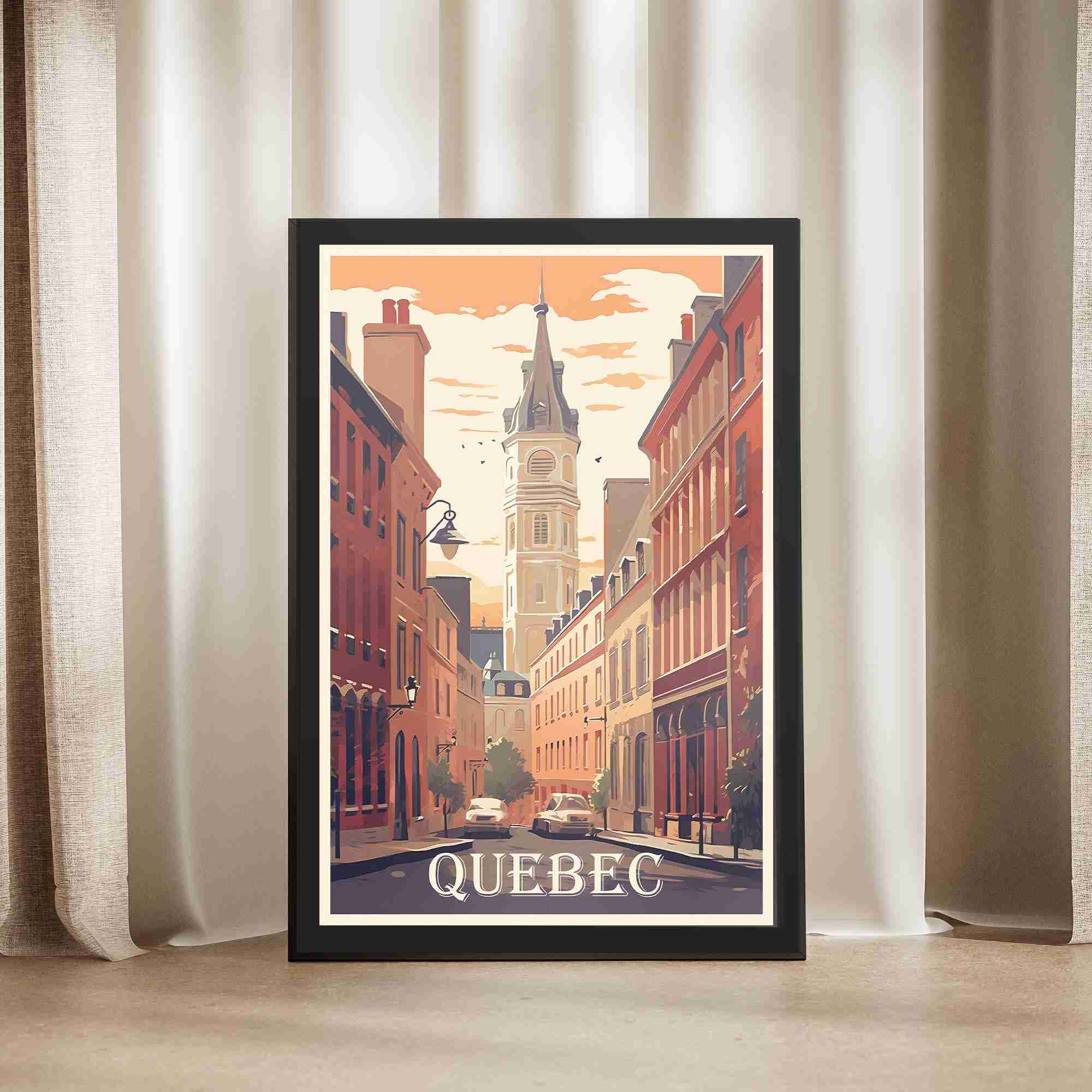 Quebec Old Montreal Poster United World Memories