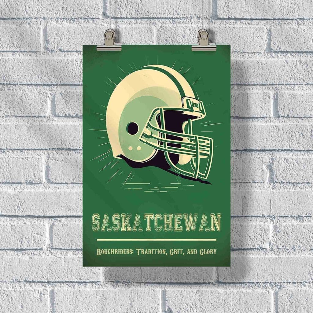 Saskatchewan Roughriders Tradition, Grit, And Glory Poster