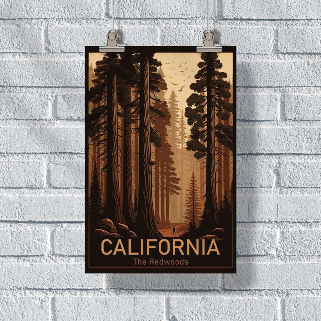 California The Redwoods Poster