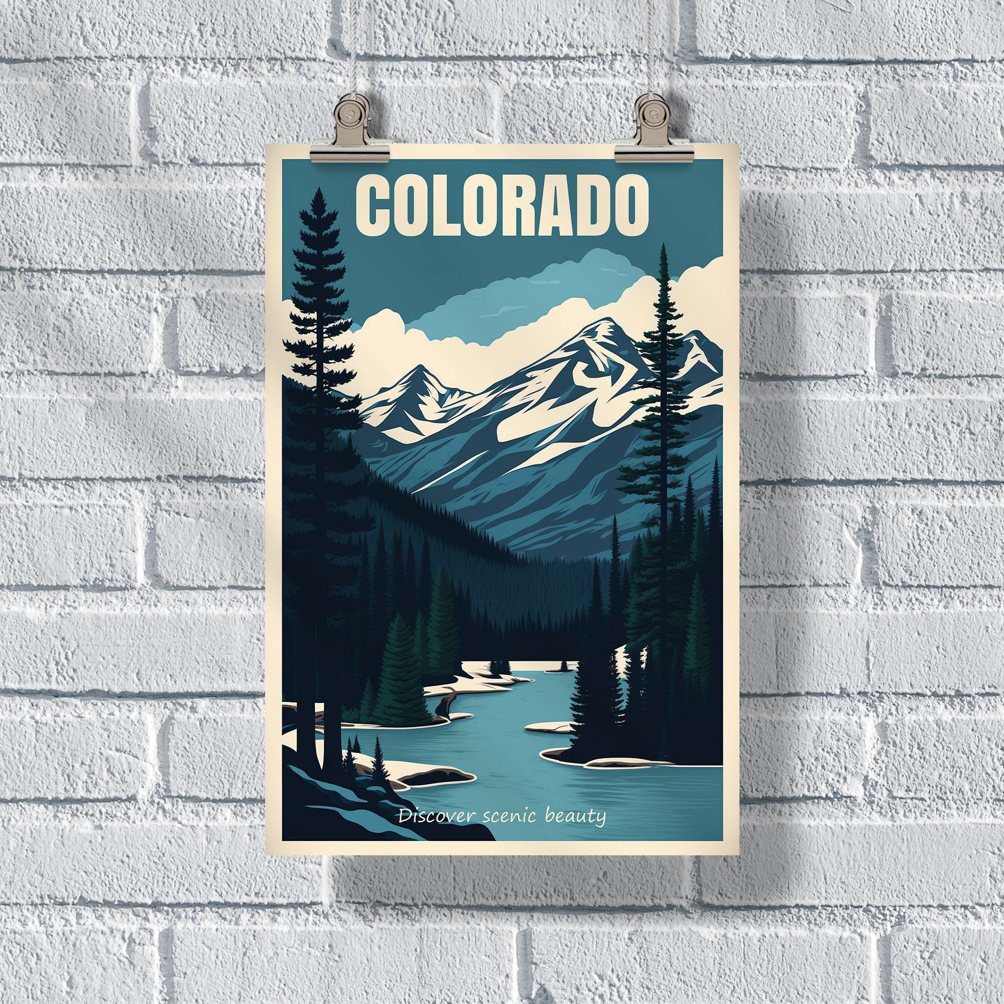 Colorado Discover Scenic Beauty Poster  United World Memories