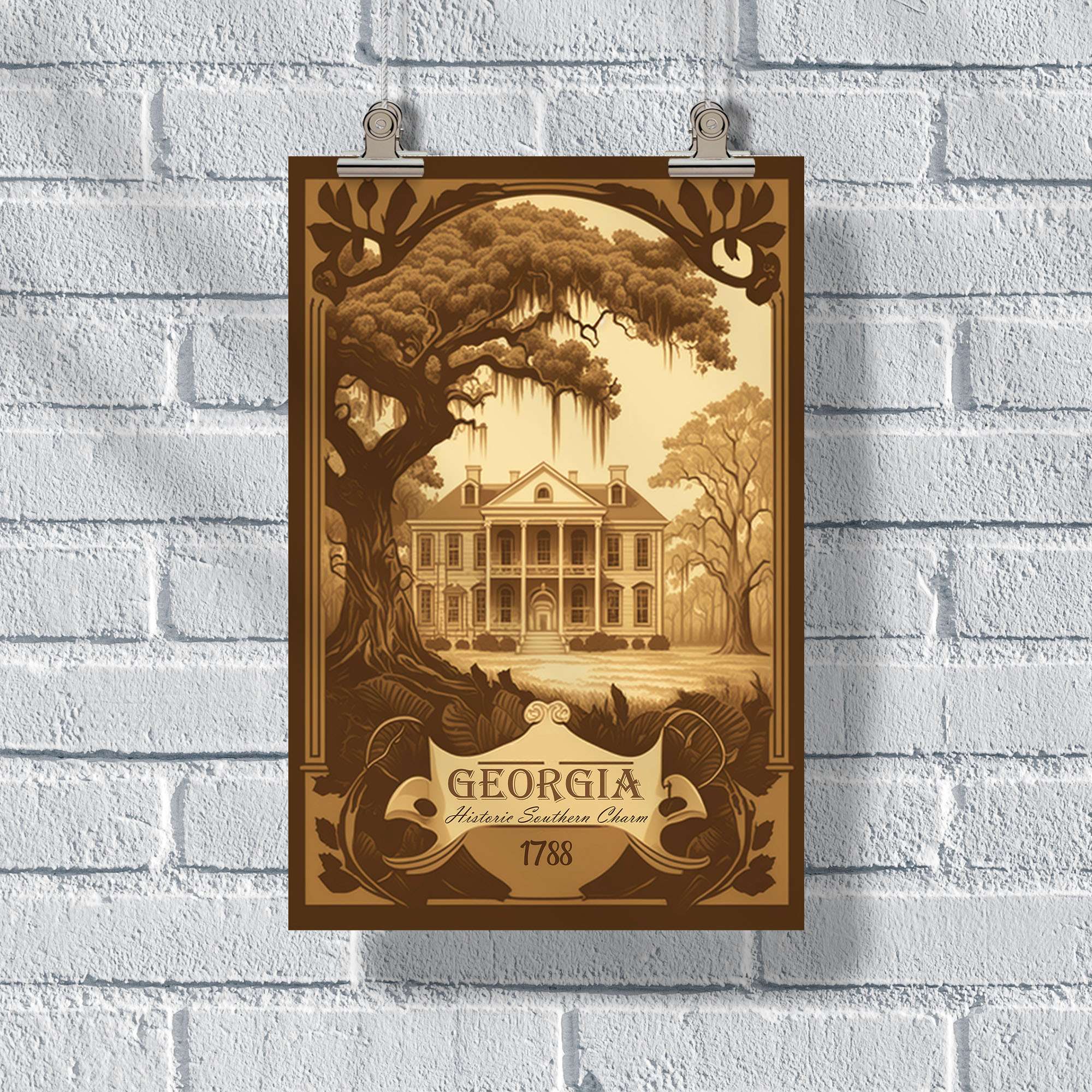 Georgia Historic Southern Charm Poster | United World Memories