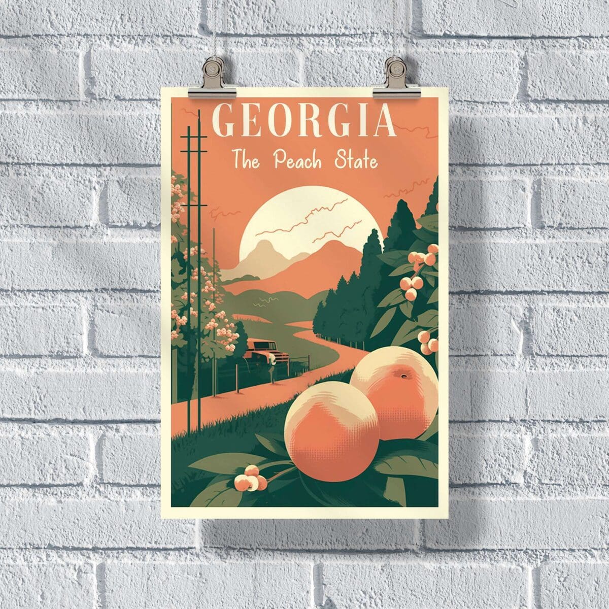 Georgia The Peach State Poster