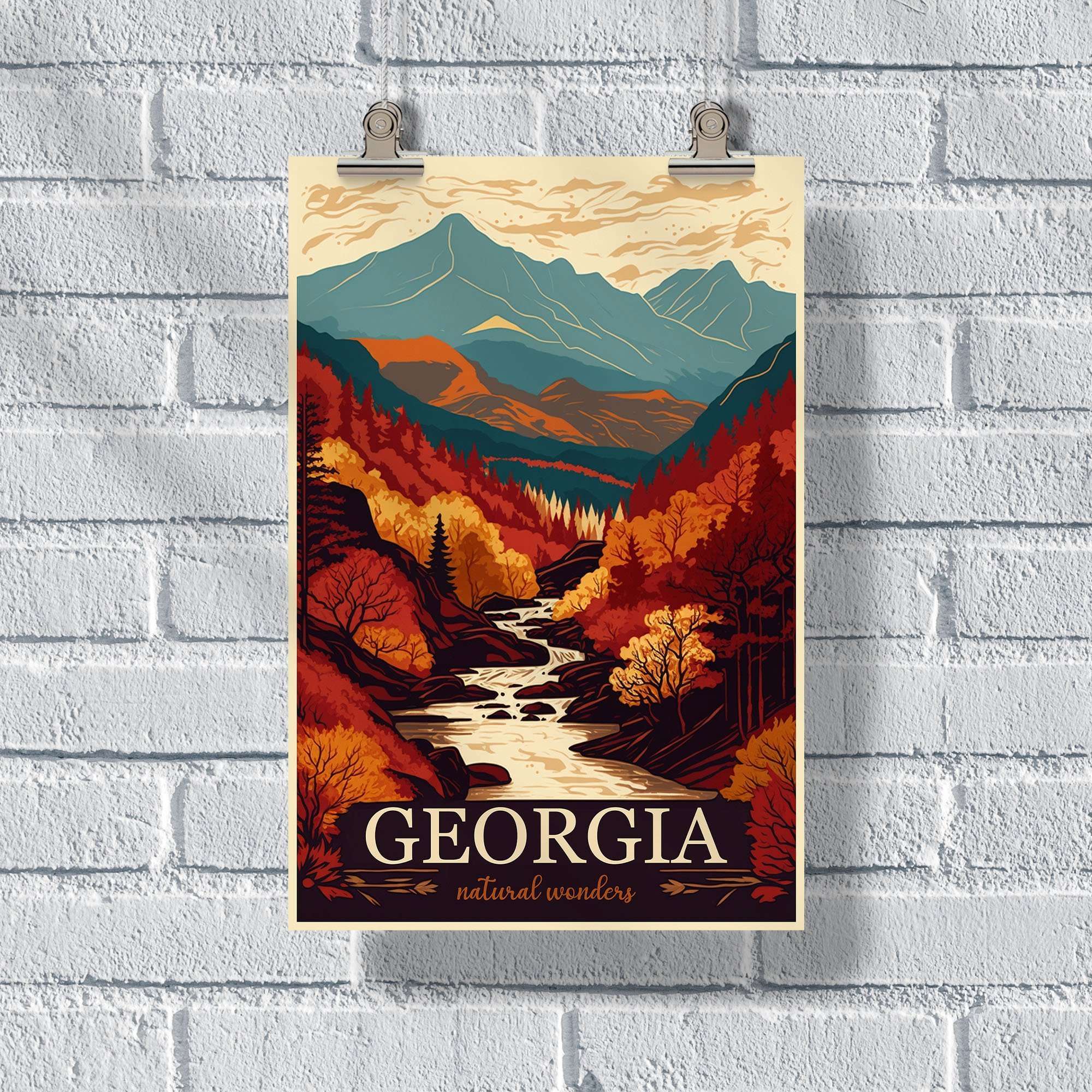 Georgia Natural Wonders Poster | United World Memories 