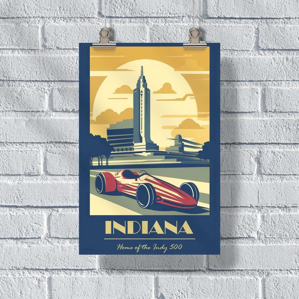 Indiana Home Of The Indy 500 Poster