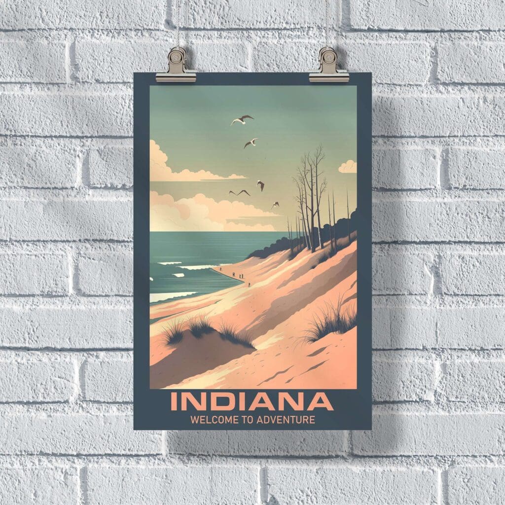 Indiana Welcome To Adventure Poster