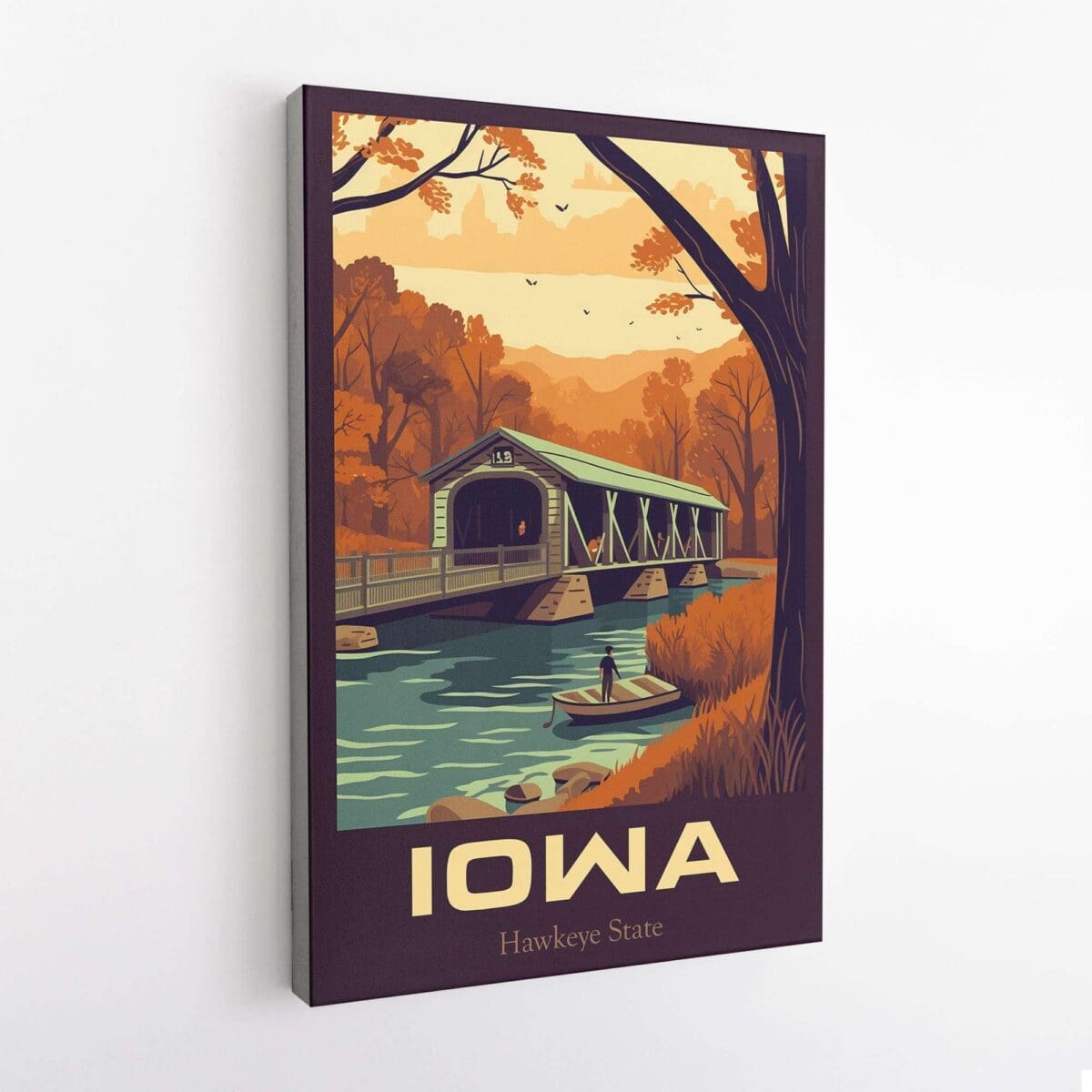 Iowa Hawkeye State Canvas2