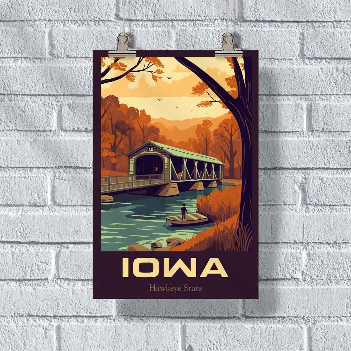 Iowa Hawkeye State Poster