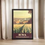 Iowa Welcome To Adventure Framed Poster