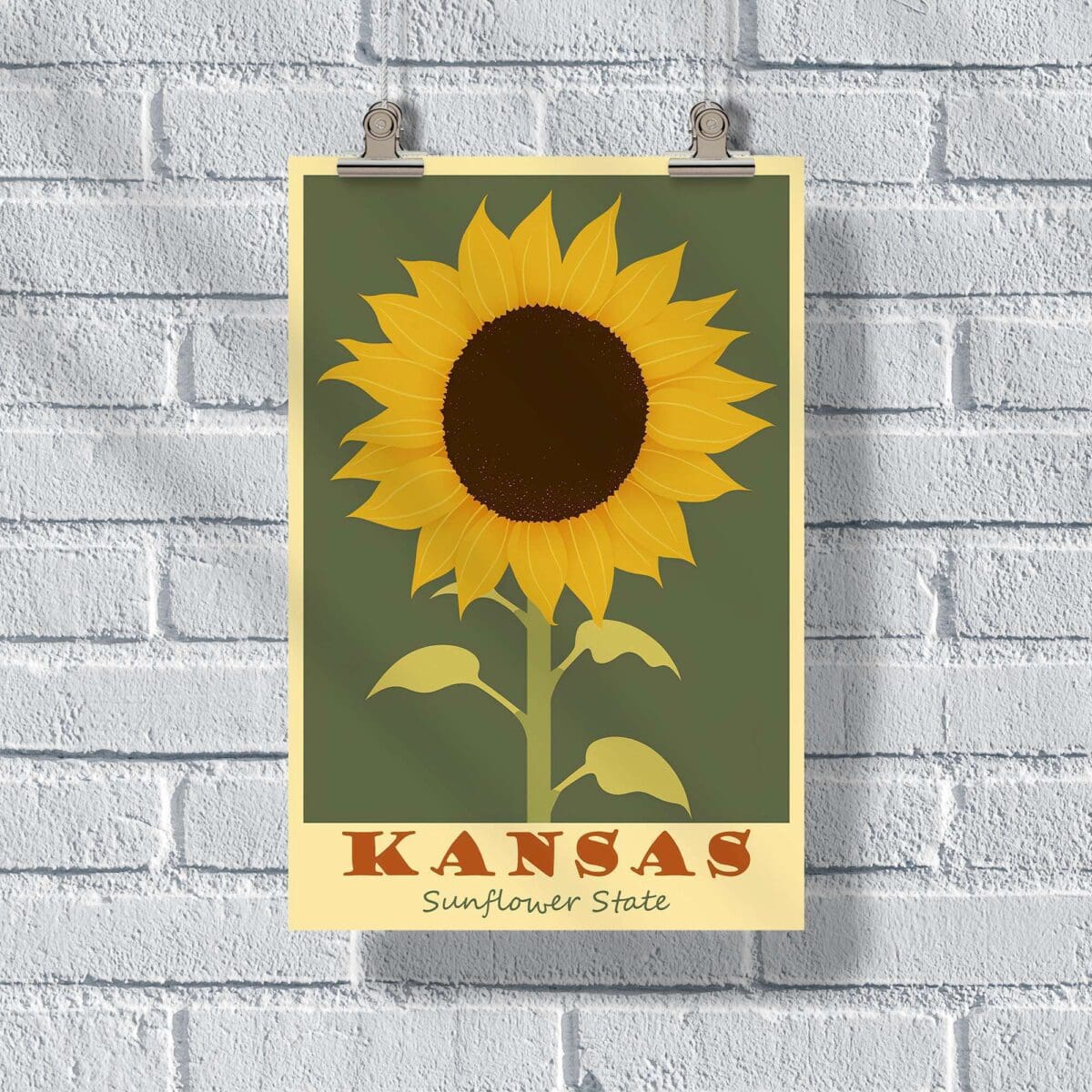 Kansas Sunflower State Poster