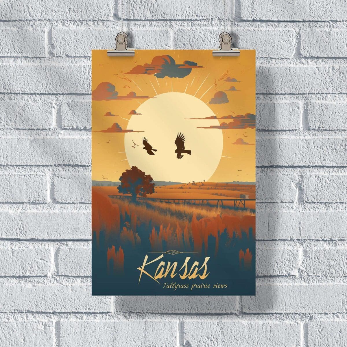 Kansas Tallgrass Prairie Views Poster