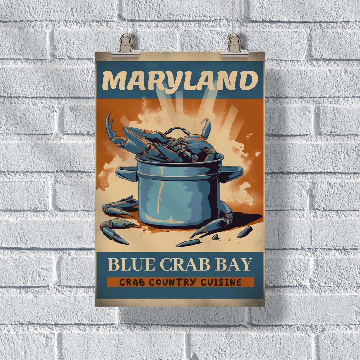 Maryland Blue Crab Bay Crab Country Cuisine Poster