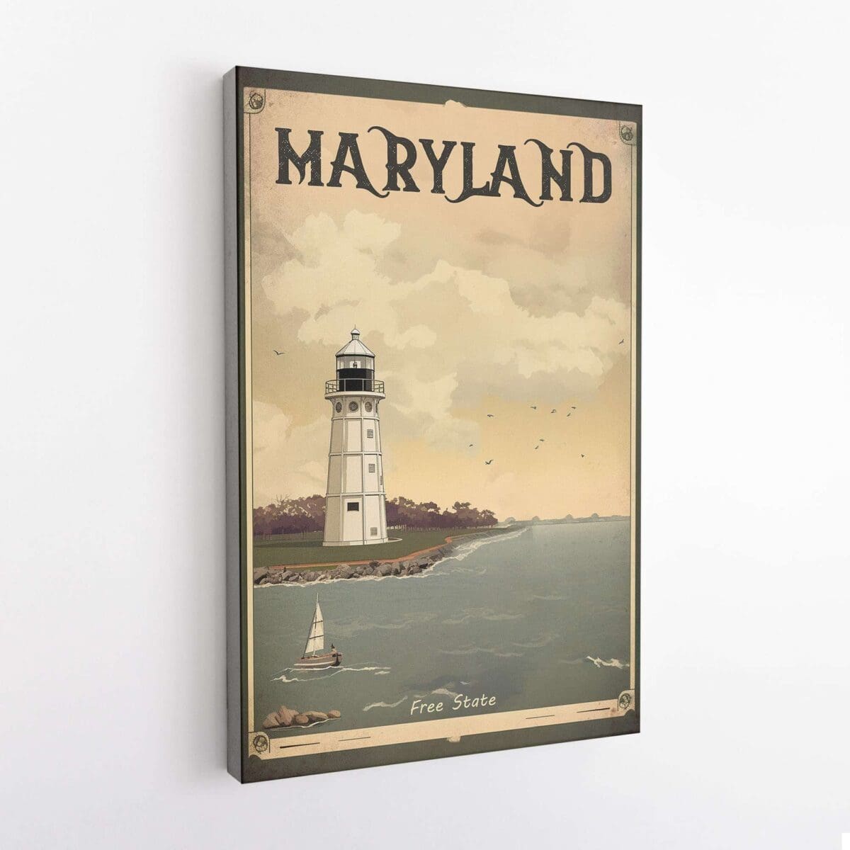 Maryland Free State Canvas