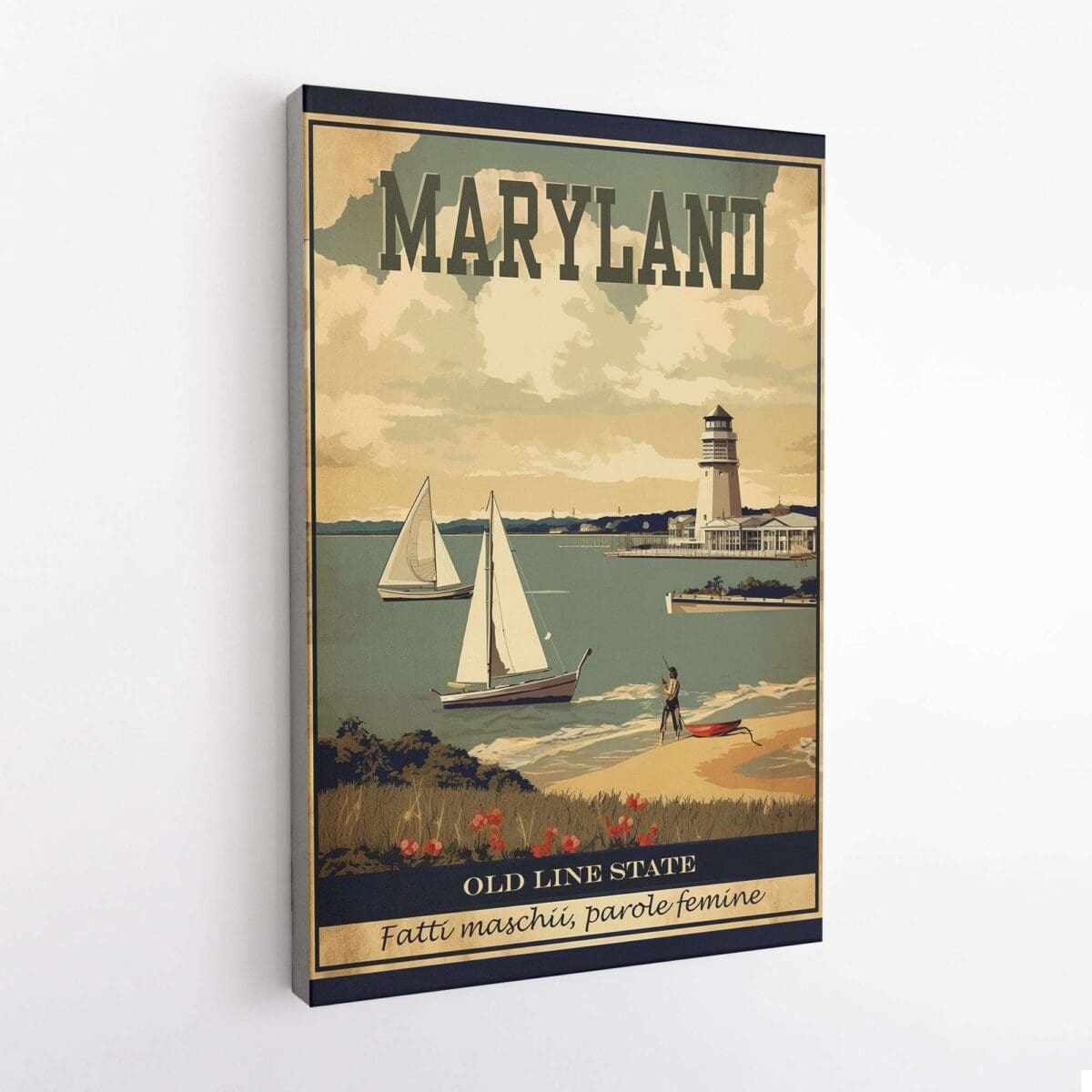 Maryland Old Line State Fatti Maschii, Parole Femine Canvas