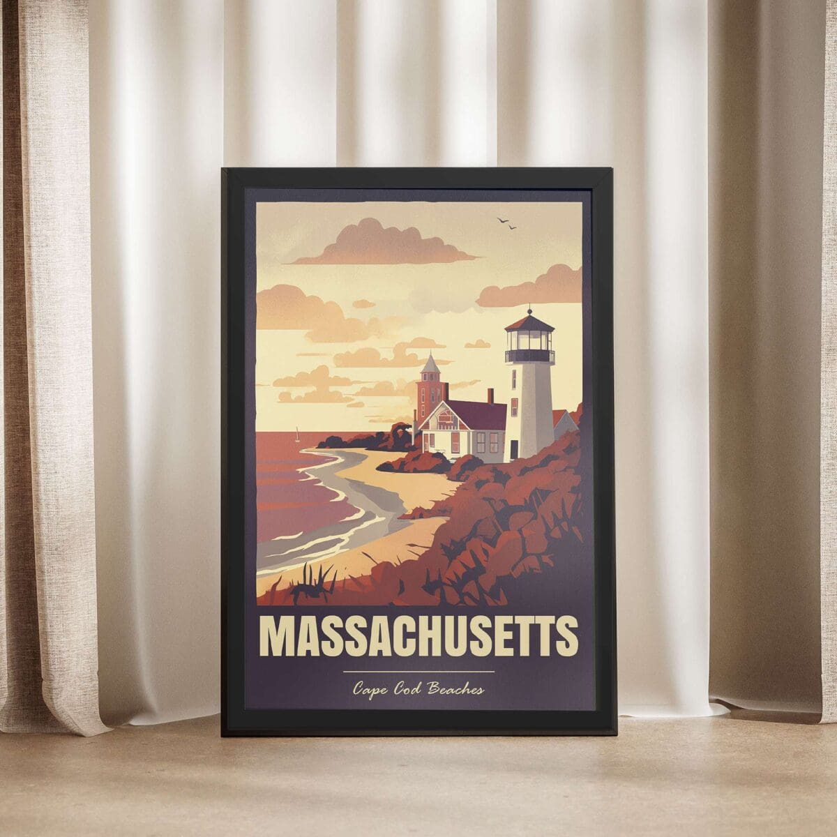 Massachusetts Cape Cod Beaches Framed Poster