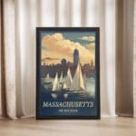 Massachusetts The Bay State Framed Poster