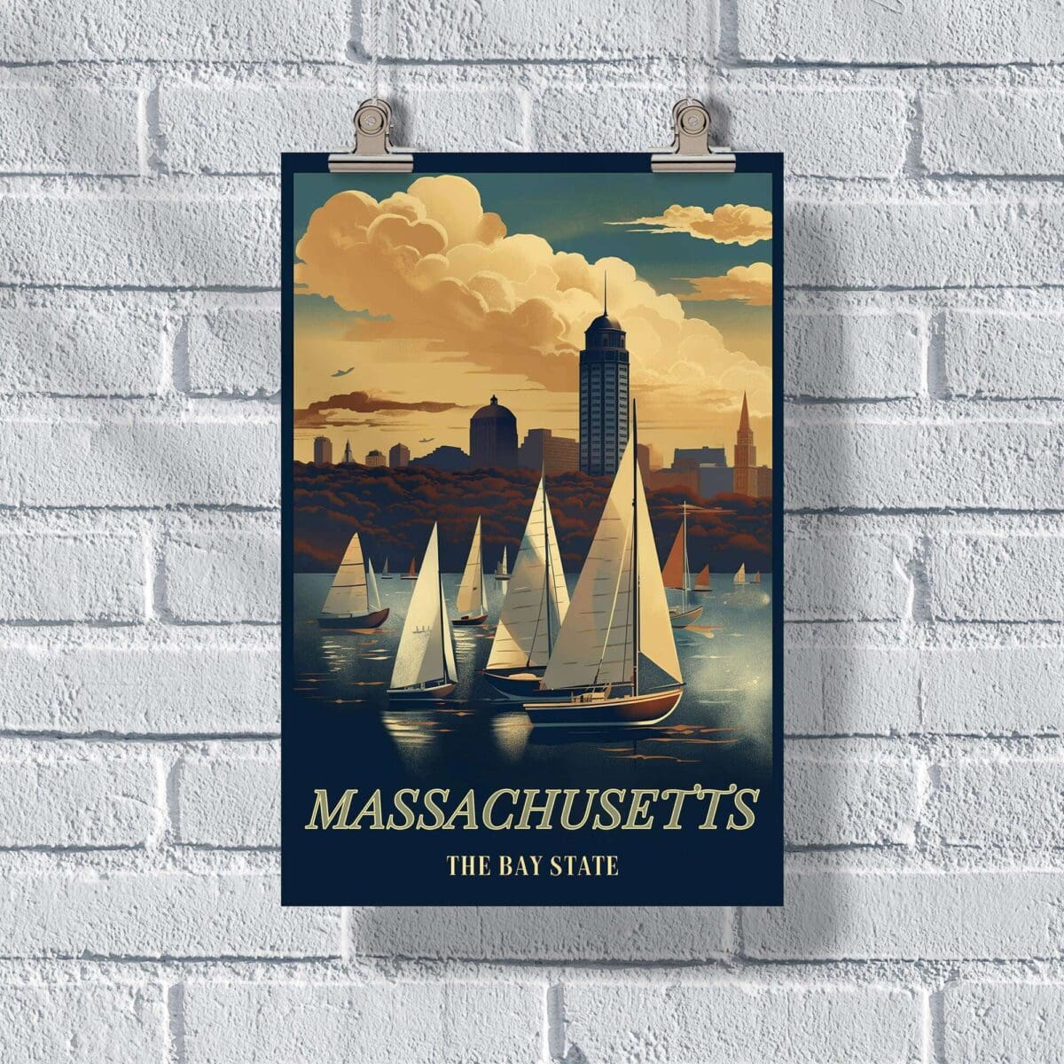 Massachusetts The Bay State Poster