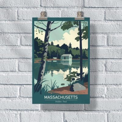 Massachusetts Walden Pond Poster