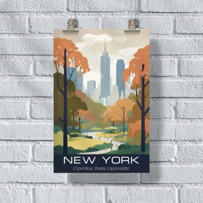 New York Central Park Greenery Poster