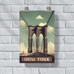 New York The Brooklyn Bridge Poster