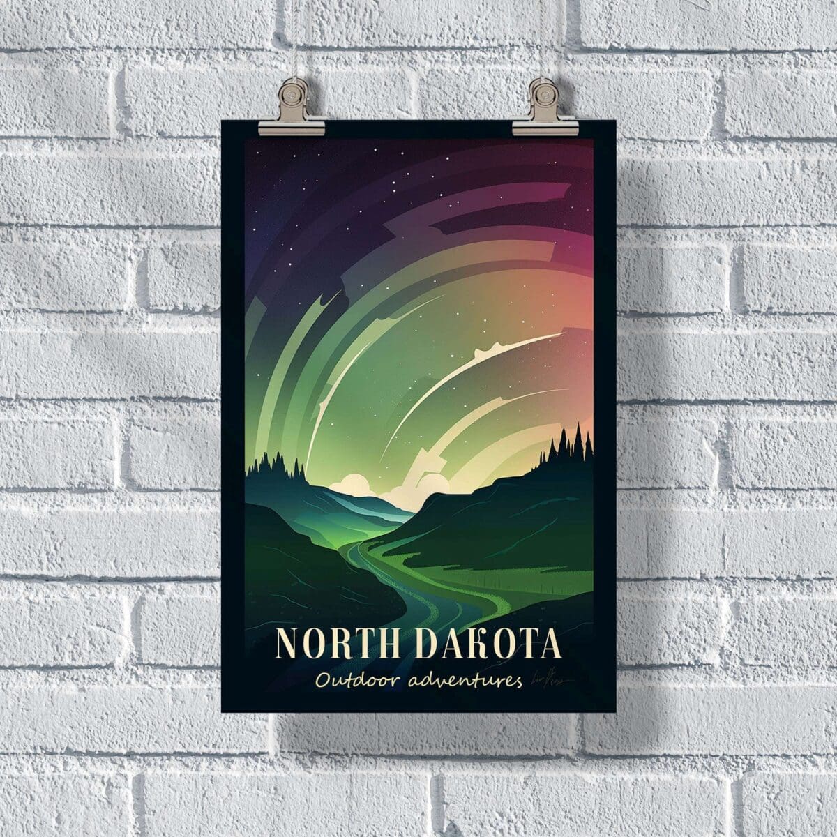 North Dakota Outdoor Adventures Poster