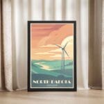 North Dakota Sioux State Framed Poster