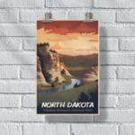 North Dakota Theodore Roosevelt National Park Poster