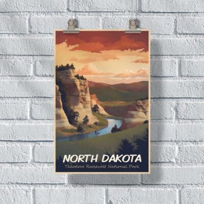 North Dakota Theodore Roosevelt National Park Poster