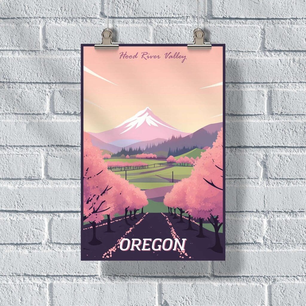 Oregon Hood River Valley Poster