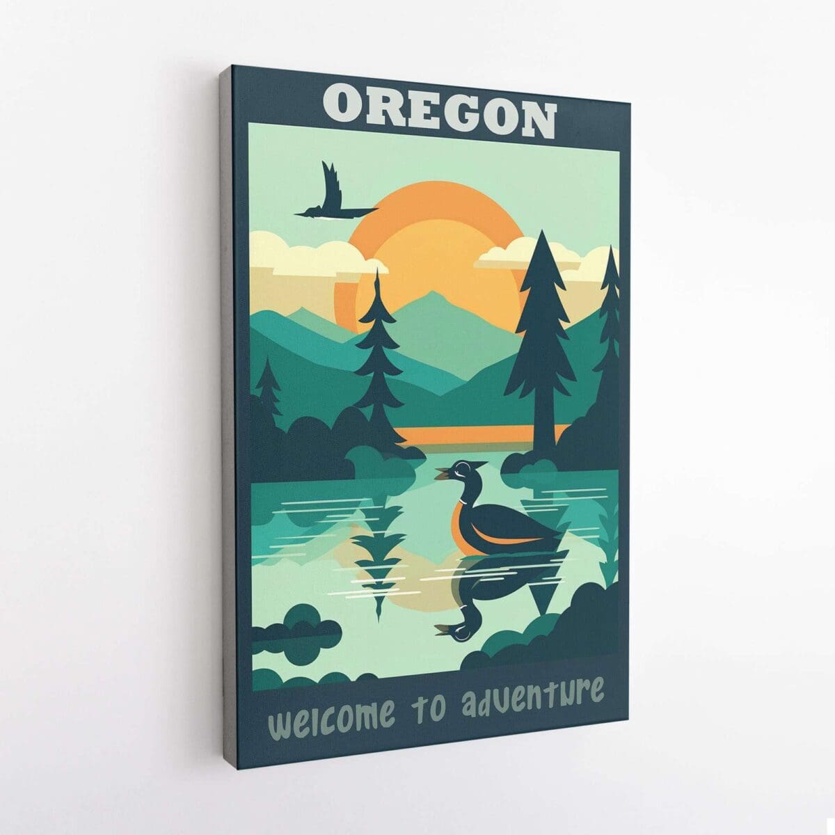 Oregon Welcome To Adventure Canvas