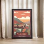 Pennsylvania Welcome To Adventure Framed Poster