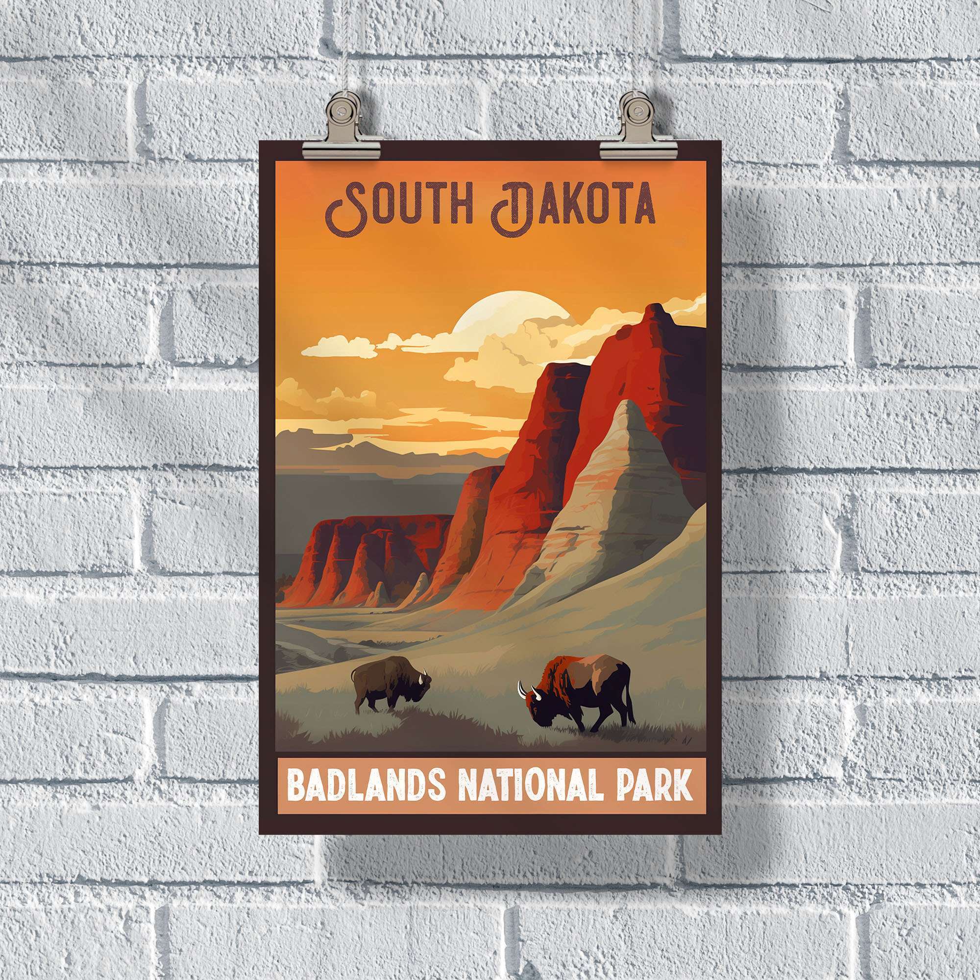 South Dakota Badlands National Park Poster | United World Memories