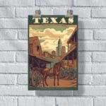 Texas Fort Worth Stockyards Poster