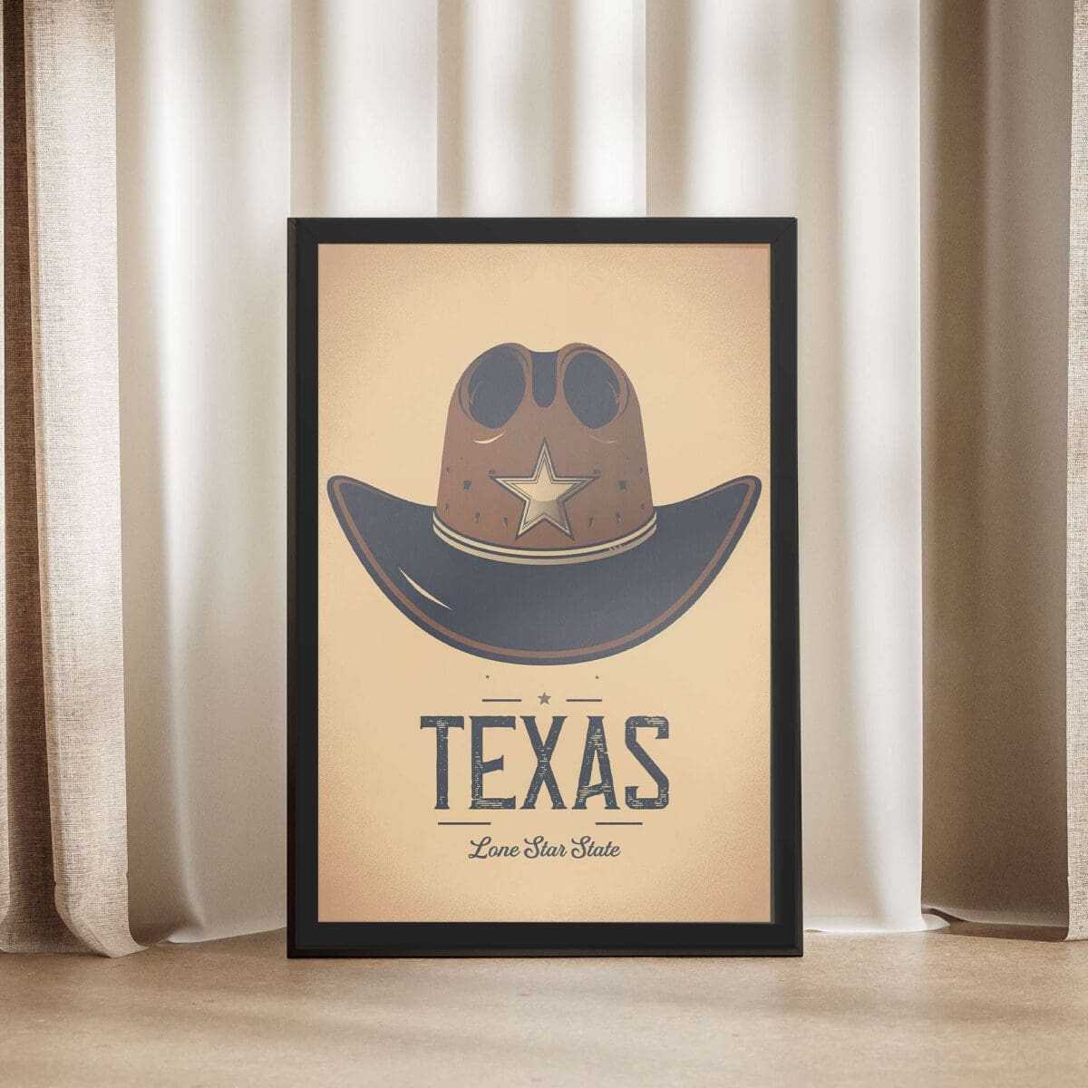 Texas Lone Star State Framed Poster