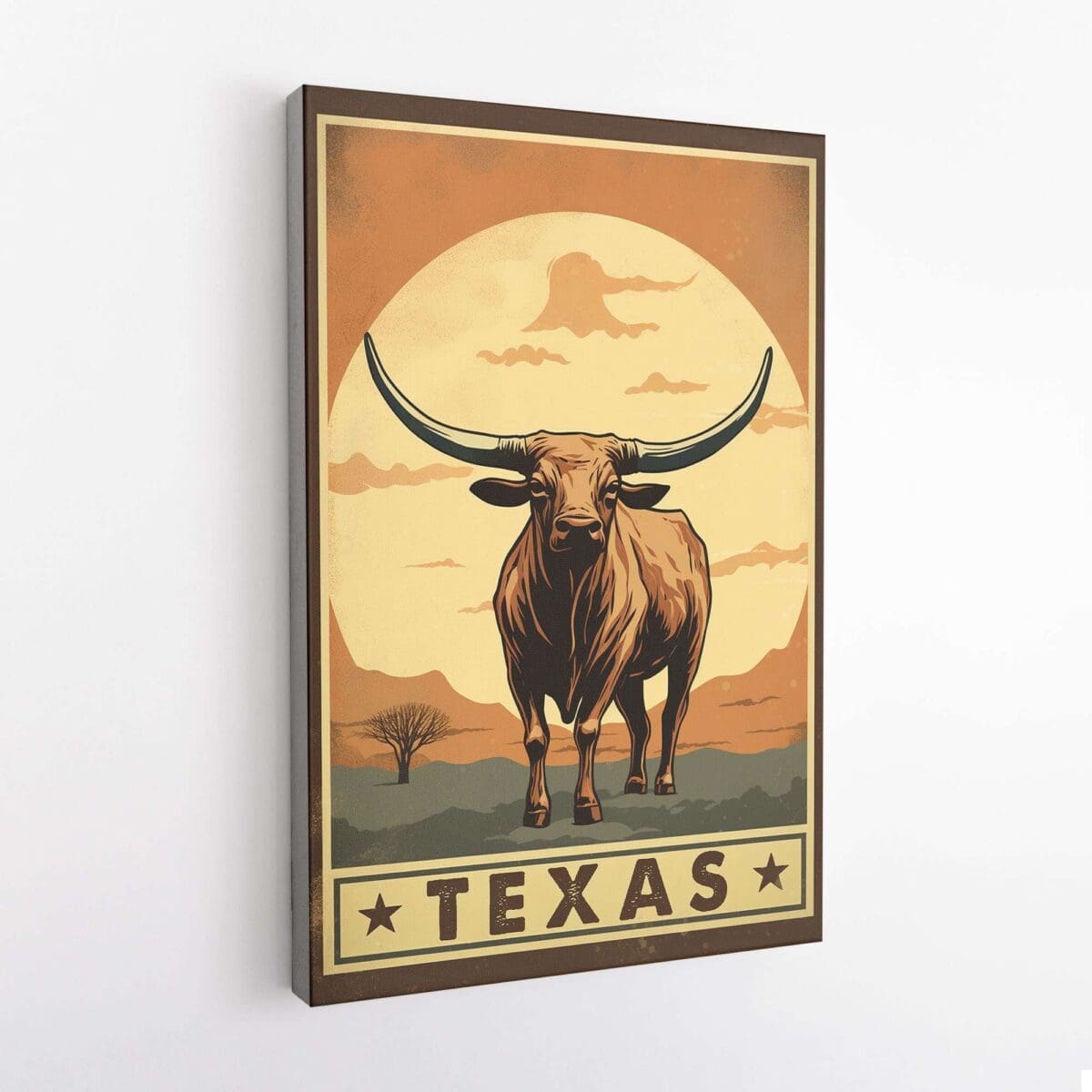 Texas Longhorn Canvas