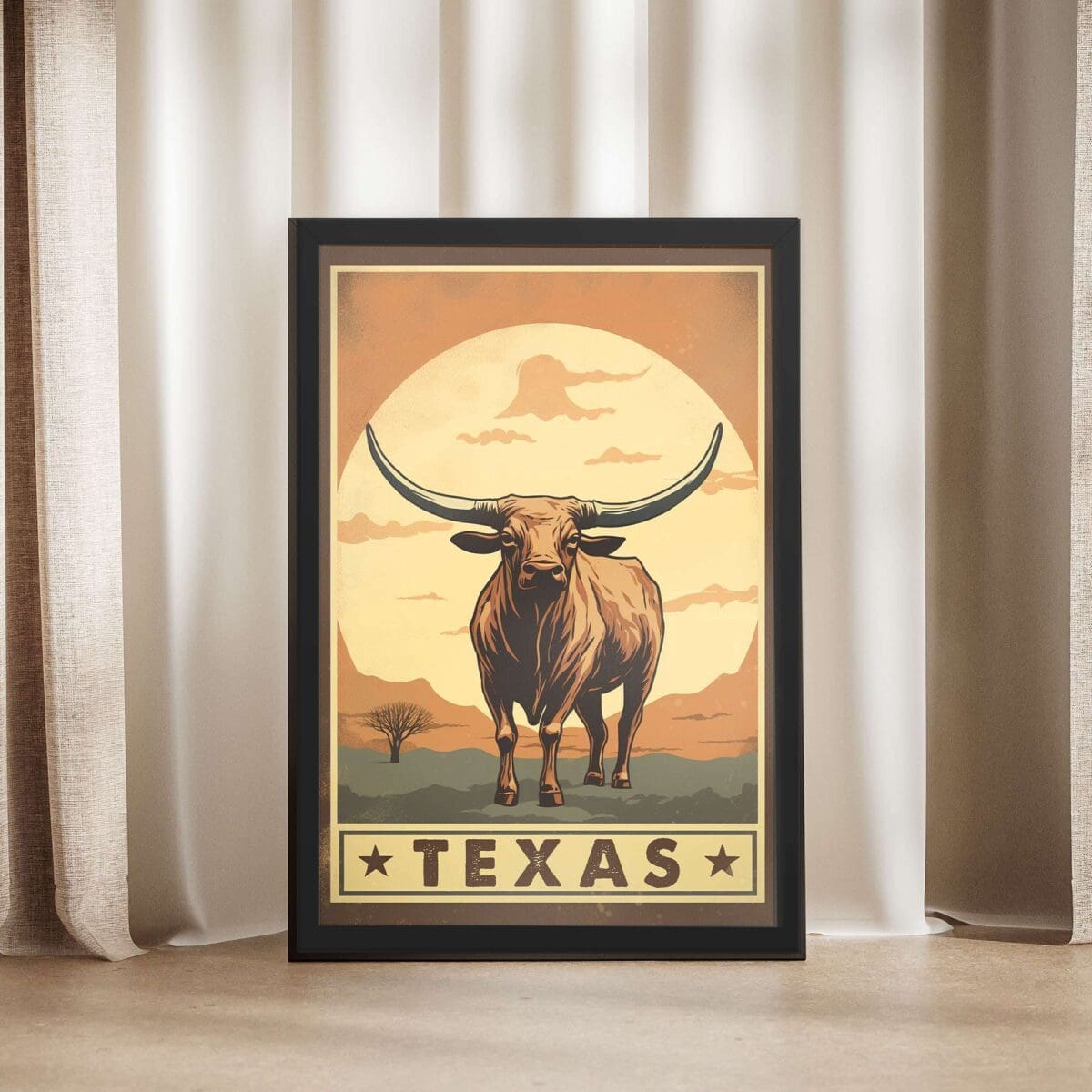 Texas Longhorn Framed Poster