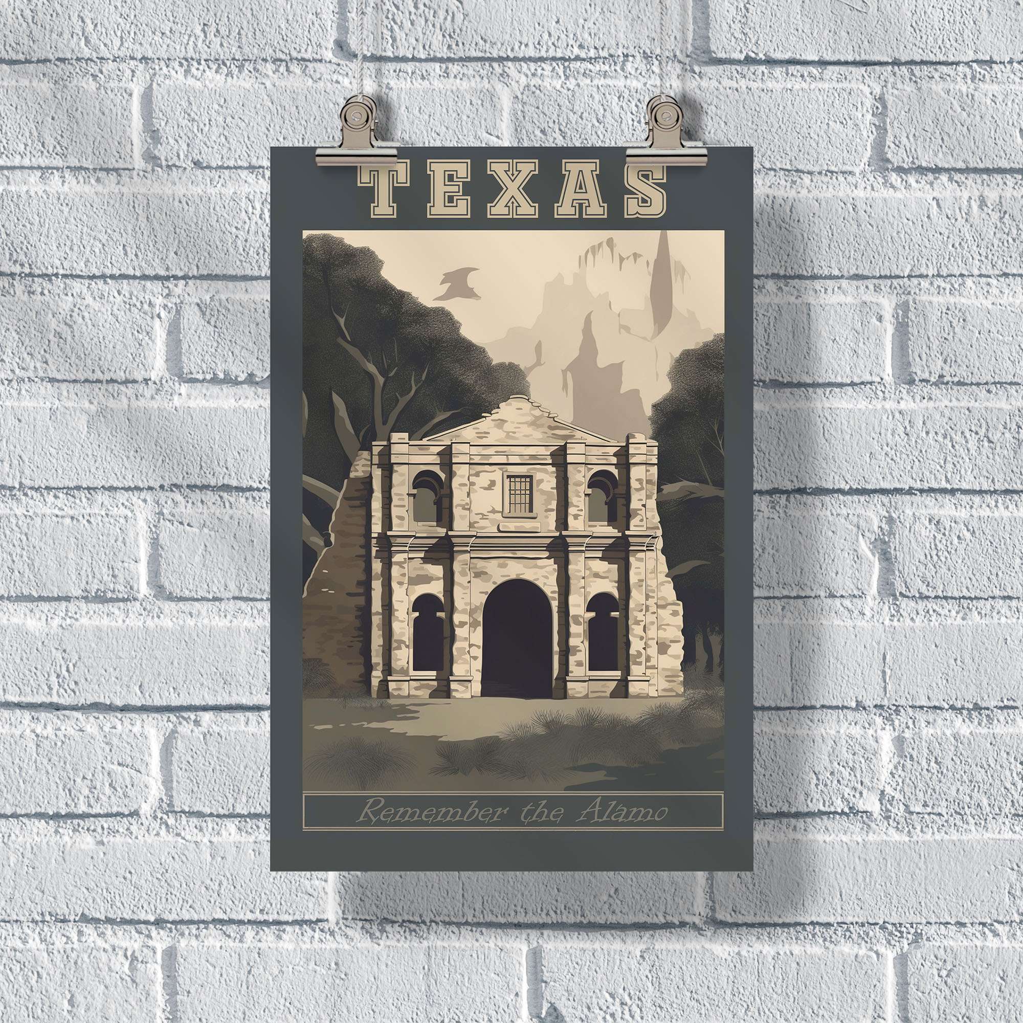 Texas Remember The Alamo Poster United World Memories