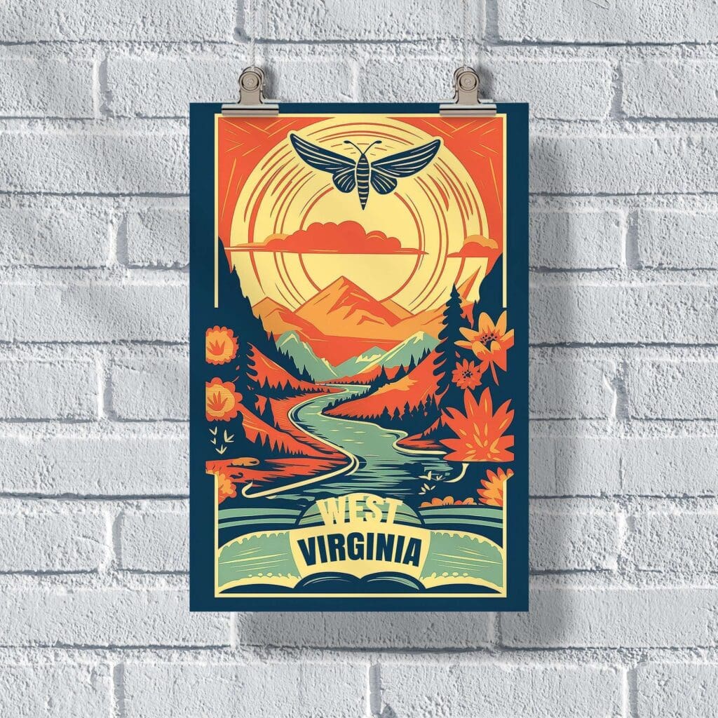 West Virginia Bee Poster