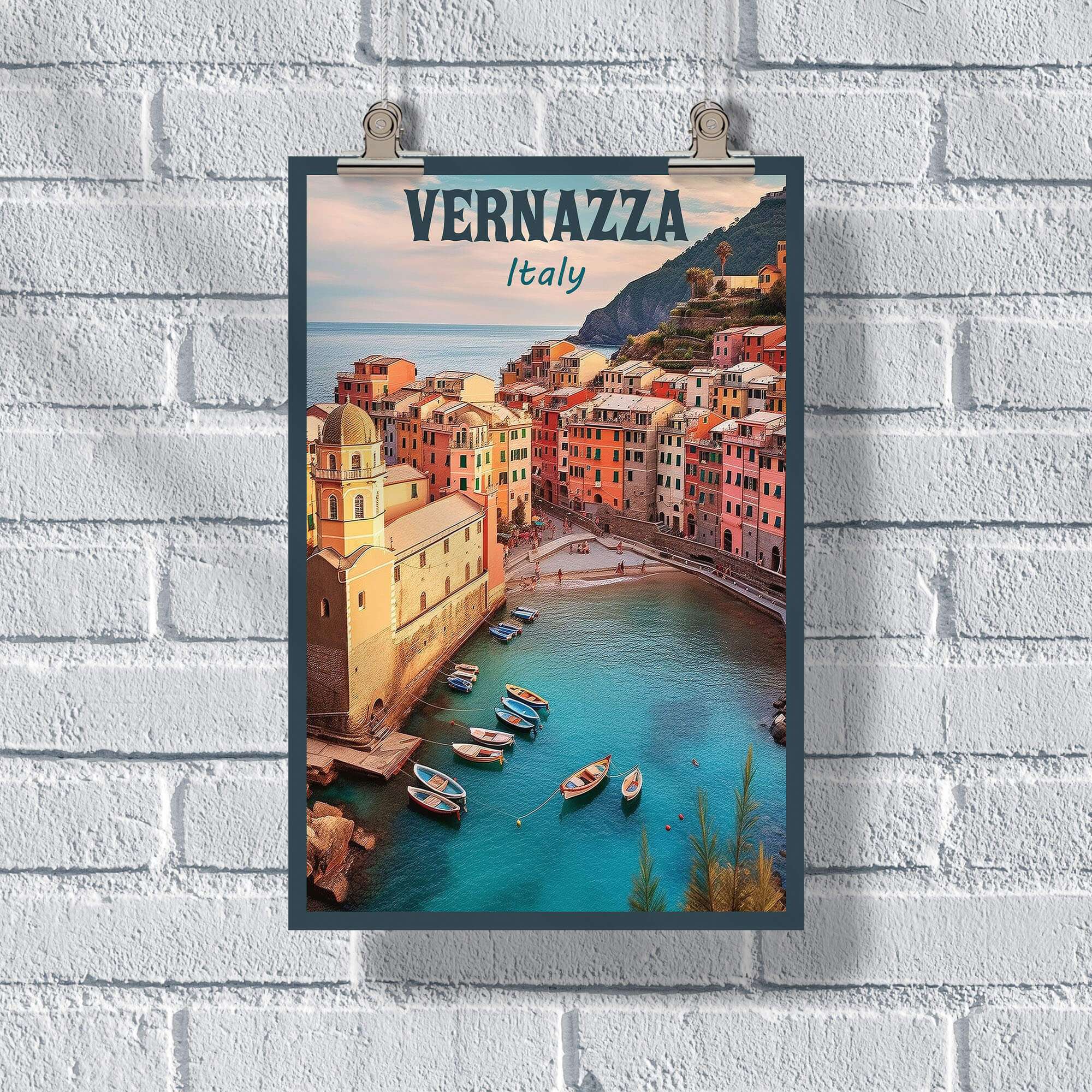 Cinque Terre Vernazza Village Italy Poster | United World Memories