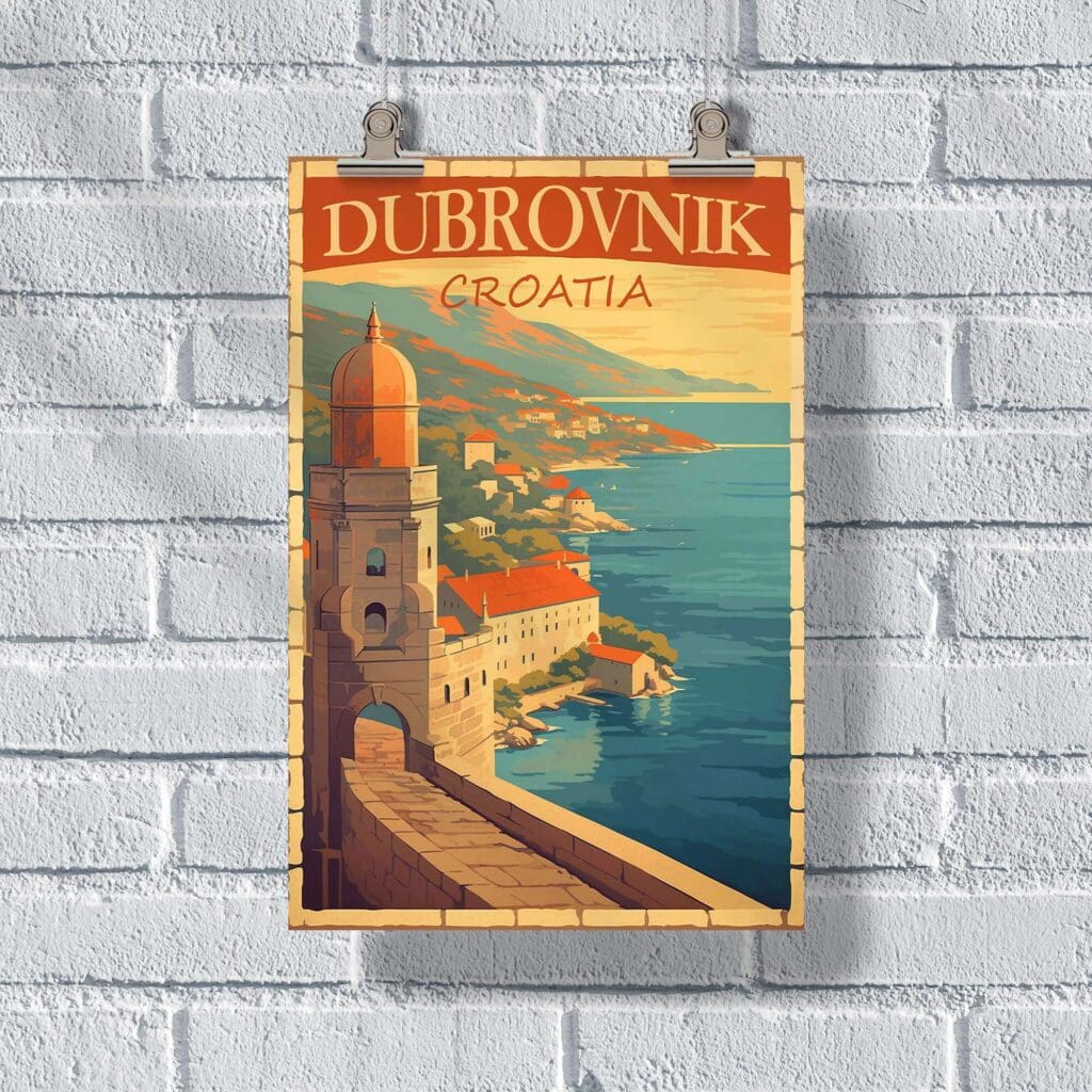 Dubrovnik Old Town Walls 2 Poster