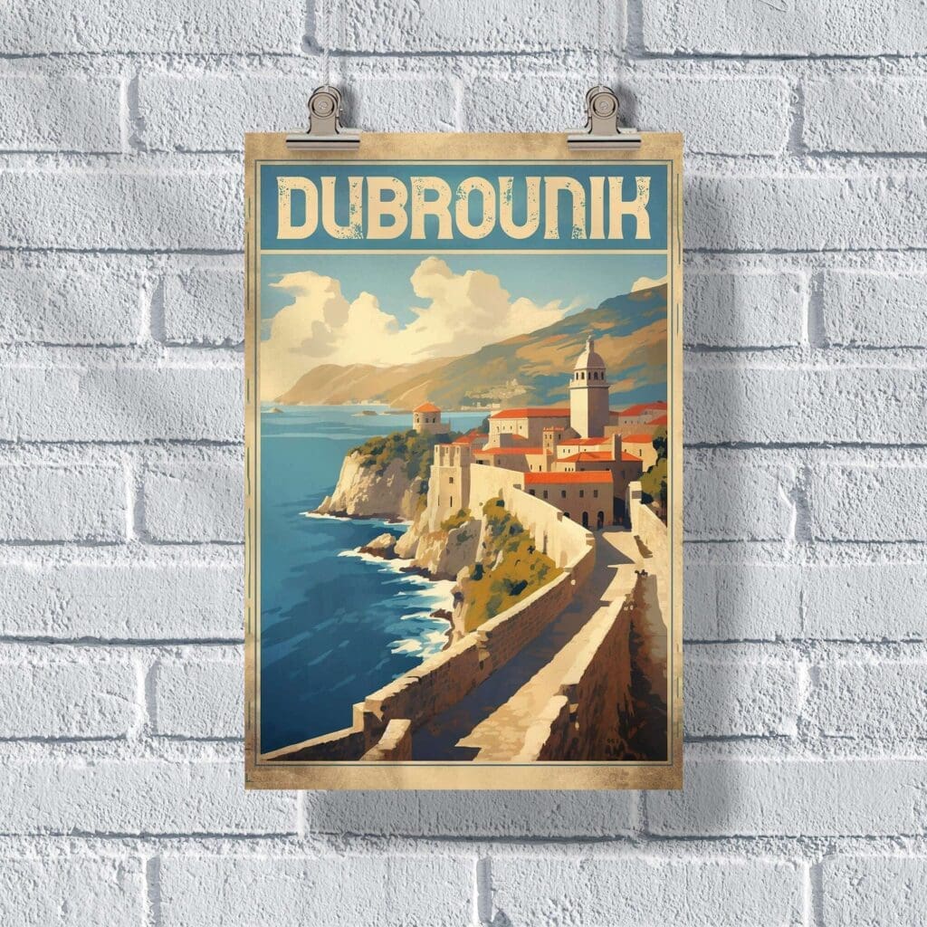 Dubrovnik Old Town Walls Poster