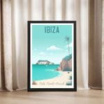 Ibiza Cala Comte Beach Framed Poster