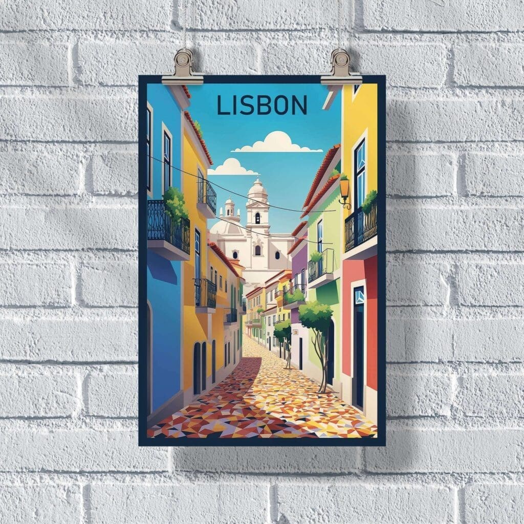 Lisbon Alfama District Poster