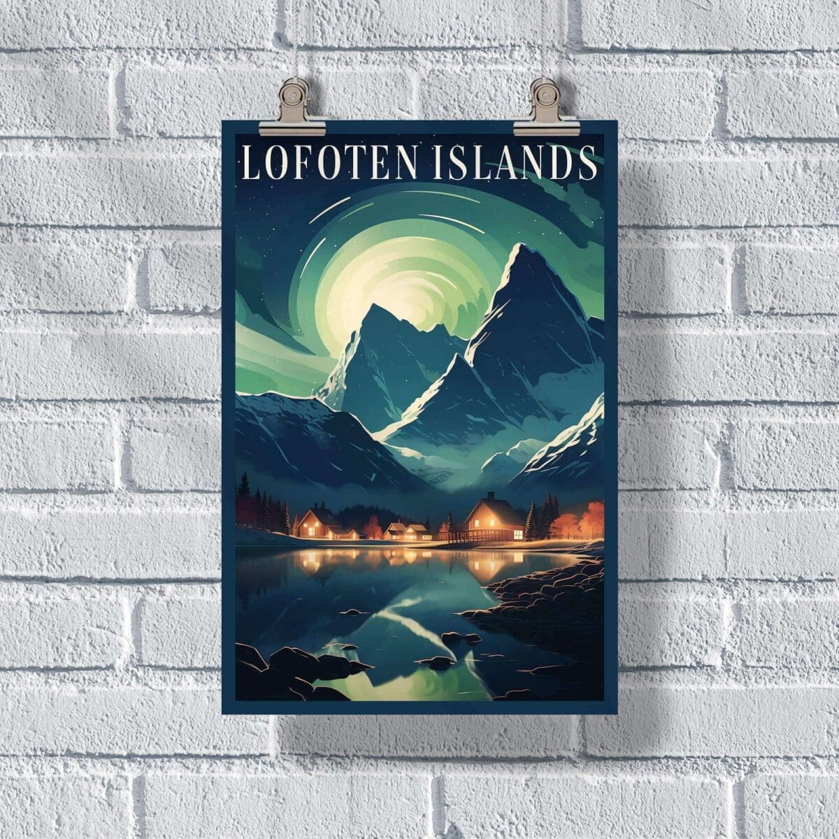 Lofoten Islands Northern Lights Poster