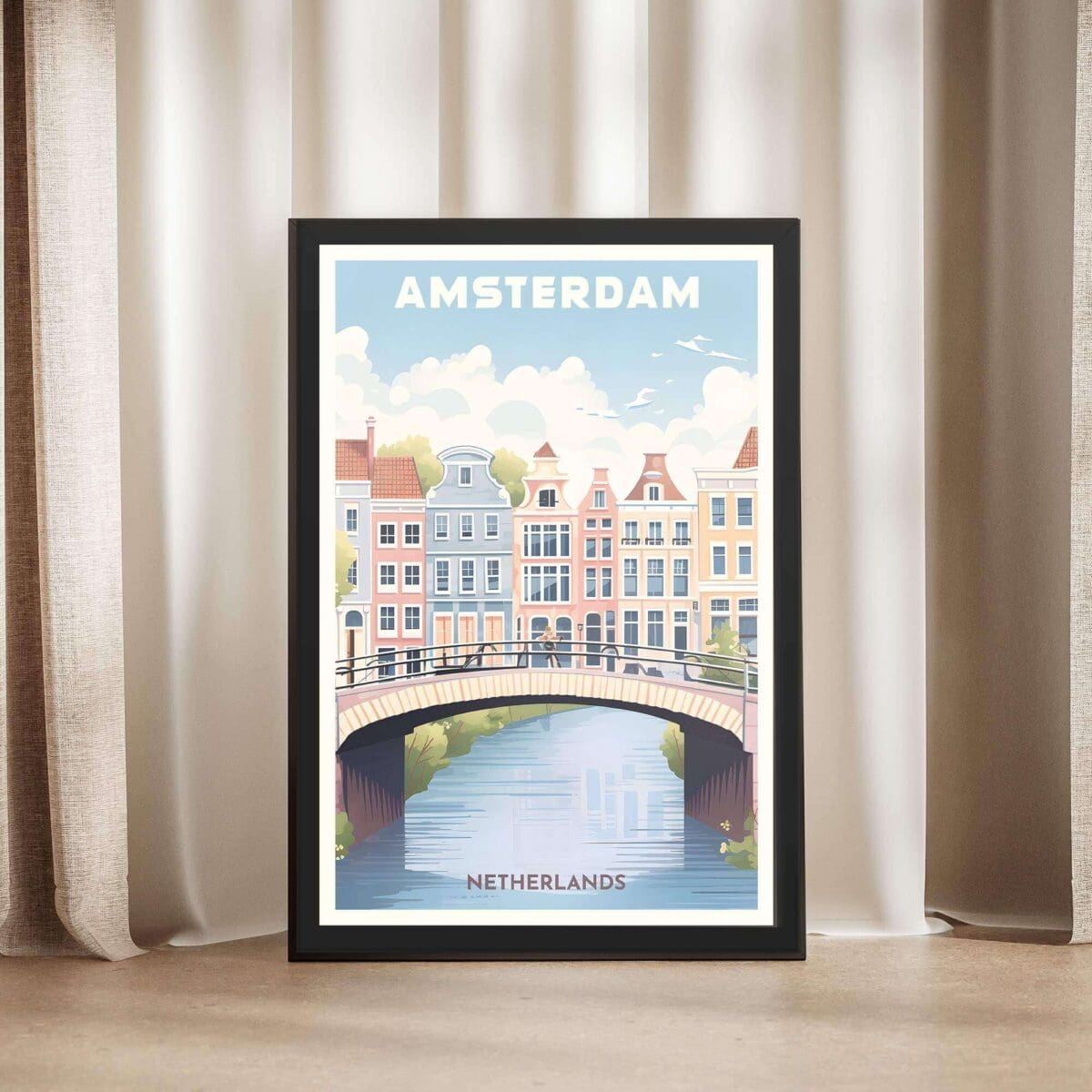 Amsterdam Canal District Framed Poster