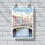 Amsterdam Canal District Poster