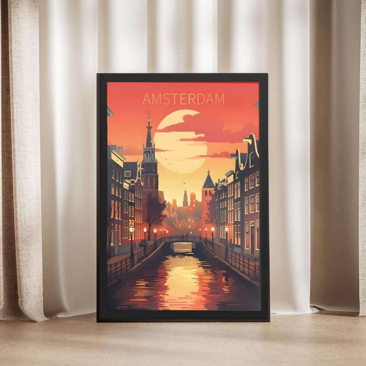 Amsterdam Red Light District Framed Poster