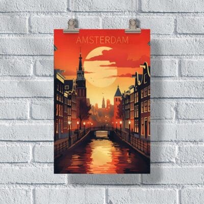 Amsterdam Red Light District Poster